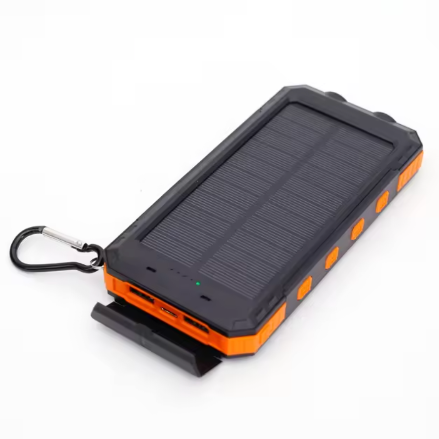 Solcells Powerbank över 100,000mAh – Portabel Laddare med SOS och Ficklampa